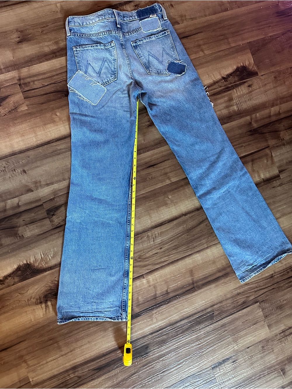 ❤️EUC MOTHER jeans The Bookie in Ironing Things Out sz:27 💯 cotton rigid denim - Picture 8 of 16